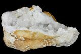 Quartz Crystal Filled Geode Section- Morocco #133696-1